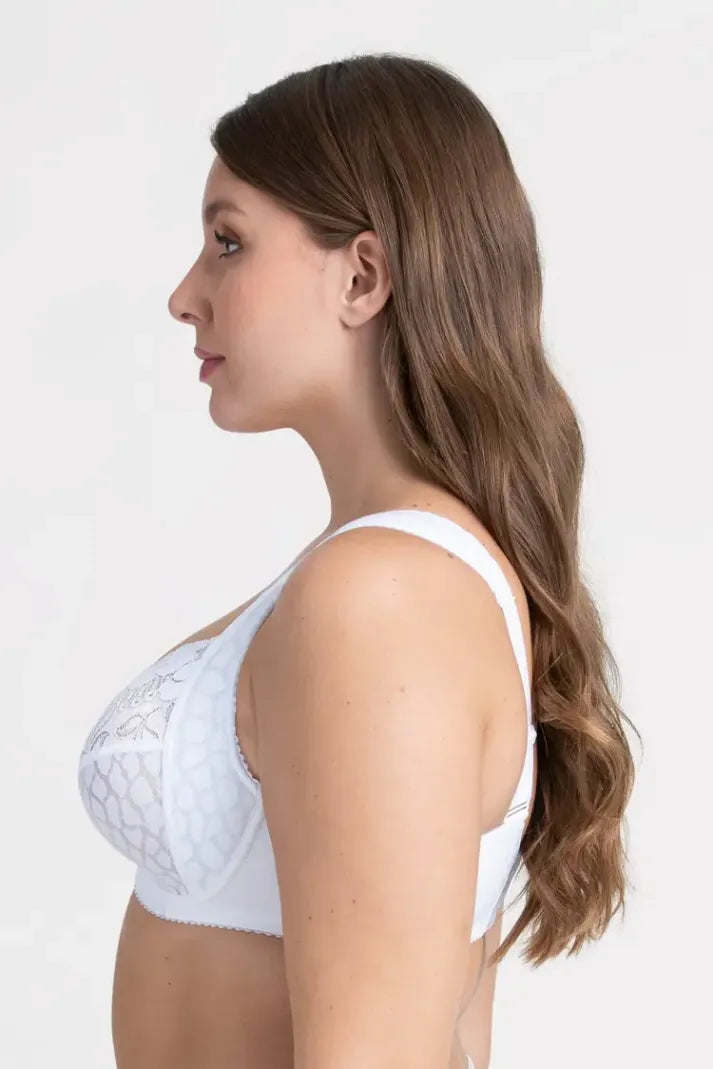 💗Unikátní žakárová a strečová krajková podprsenka s kosticí💗