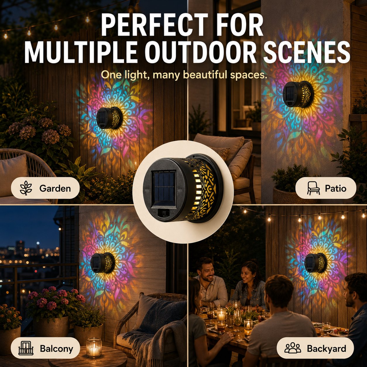 🔥 Omezená sleva 50 % — Solární projektor mandala pro magickou venkovní atmosféru