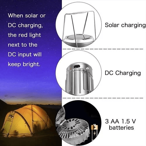 🔥2025 Horký výprodej🔥🌿Přenosná LED kempingová lampa s ventilátorem