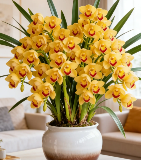 👑 Královna orchidejí – cibulky cymbidia s dlouhou životností