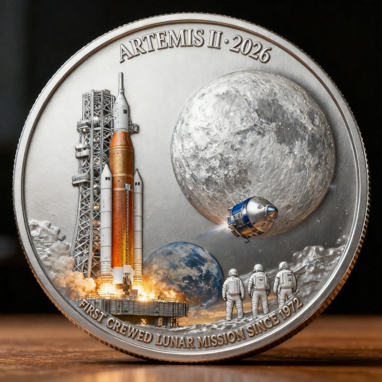 🌕 Pamětní mince Artemis II. – lunární mise