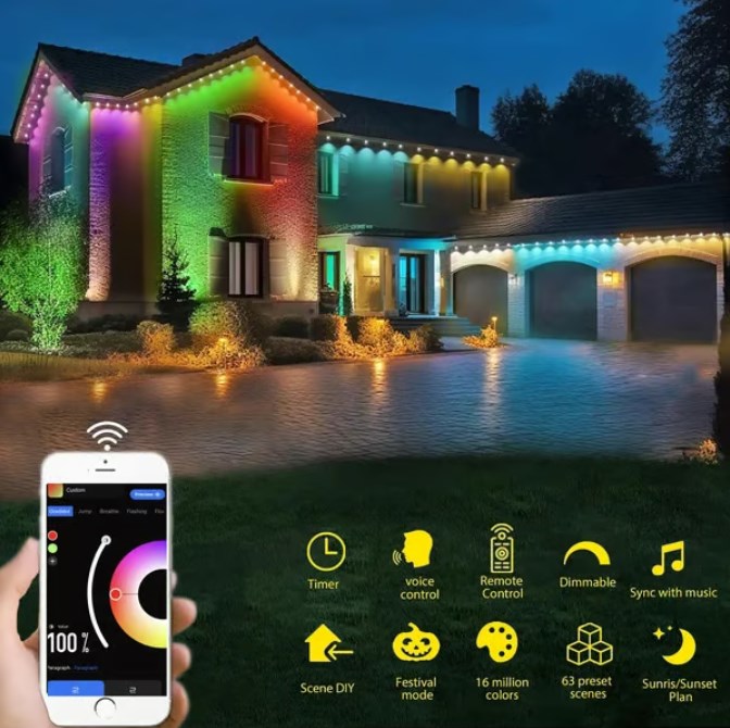 ⏰Poslední den výprodeje🌈Chytré duhové LED venkovní permanentní světlo