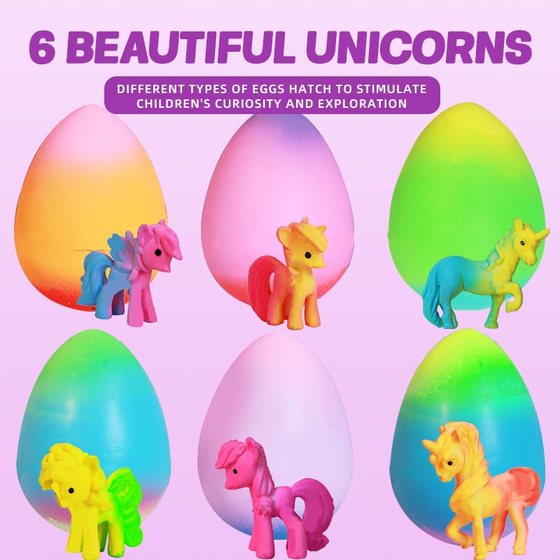 🦄Balení 6 líhnutých vajec rostoucího jednorožce