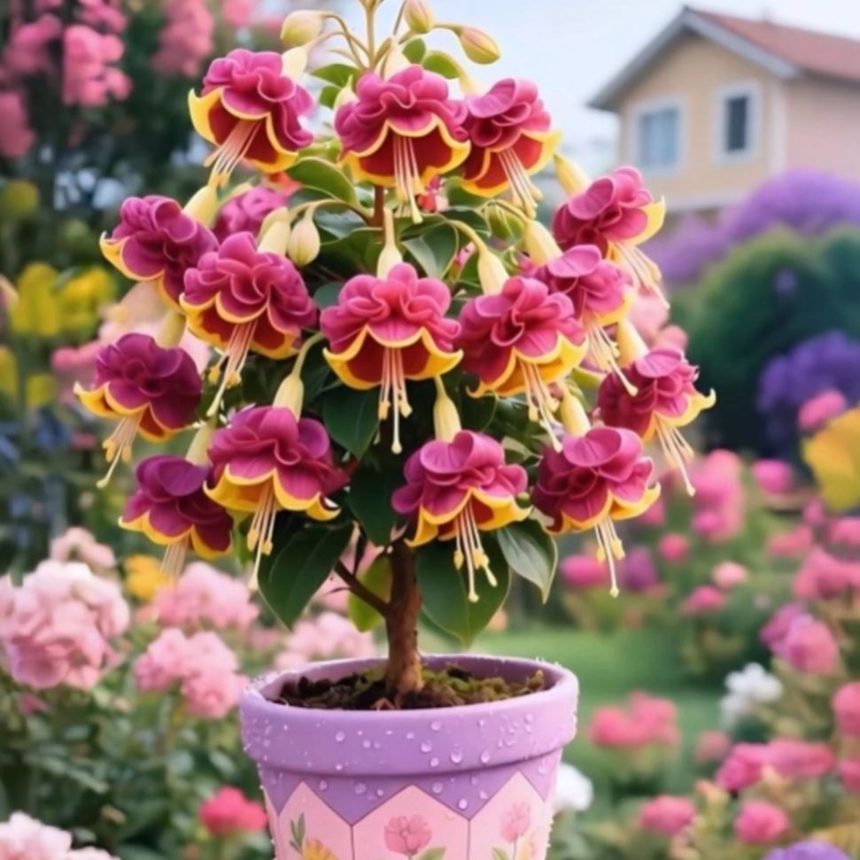 🎐 Proměňte stinná místa s plnými fuchsiovými rostlinami, které se vyznačují sytou barvou a vzdušnými, elegantními květy🪄