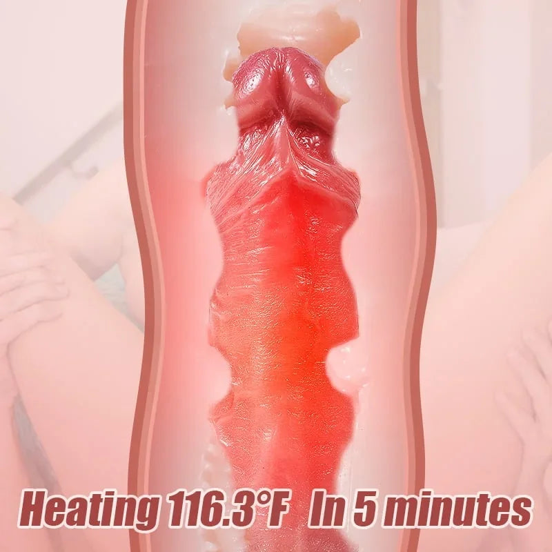 🌙Přísavné dildo: Realistické silikonové dildo se 7 nastaveními tlaku a 10 vibračními a tepelnými funkcemi pro stimulaci G-bodu, anální a vaginální stimulaci.
