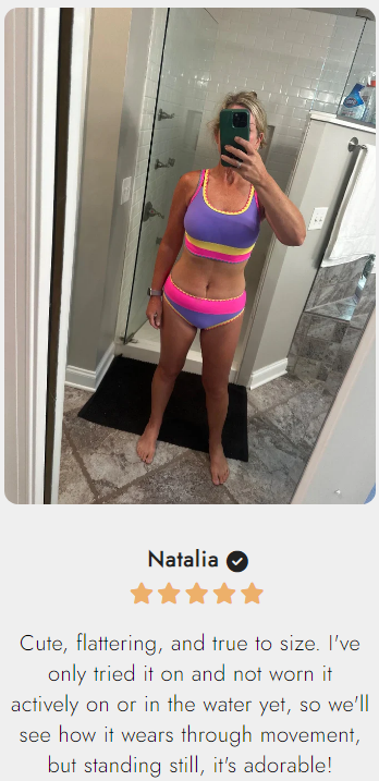 🌼 Třídílné sportovní bikiny z nylonu s barevnými bloky – vysoký pas se zeštíhlujícím efektem na břicho 👙