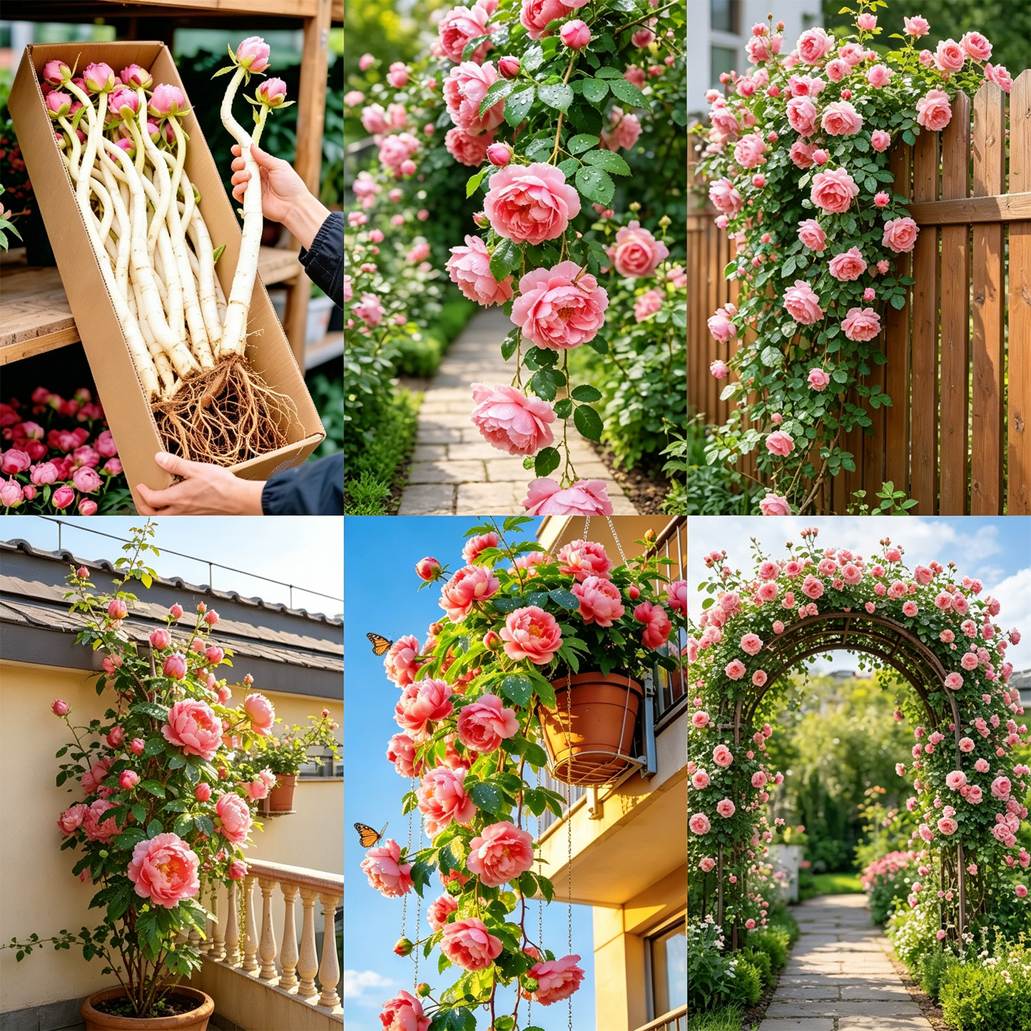🌈 Pnoucí růže nejvyšší kvality 🌹 Rychle rostoucí, snadno se o ně pečuje a velmi voňavé ✨ Ideální do každé zahrady