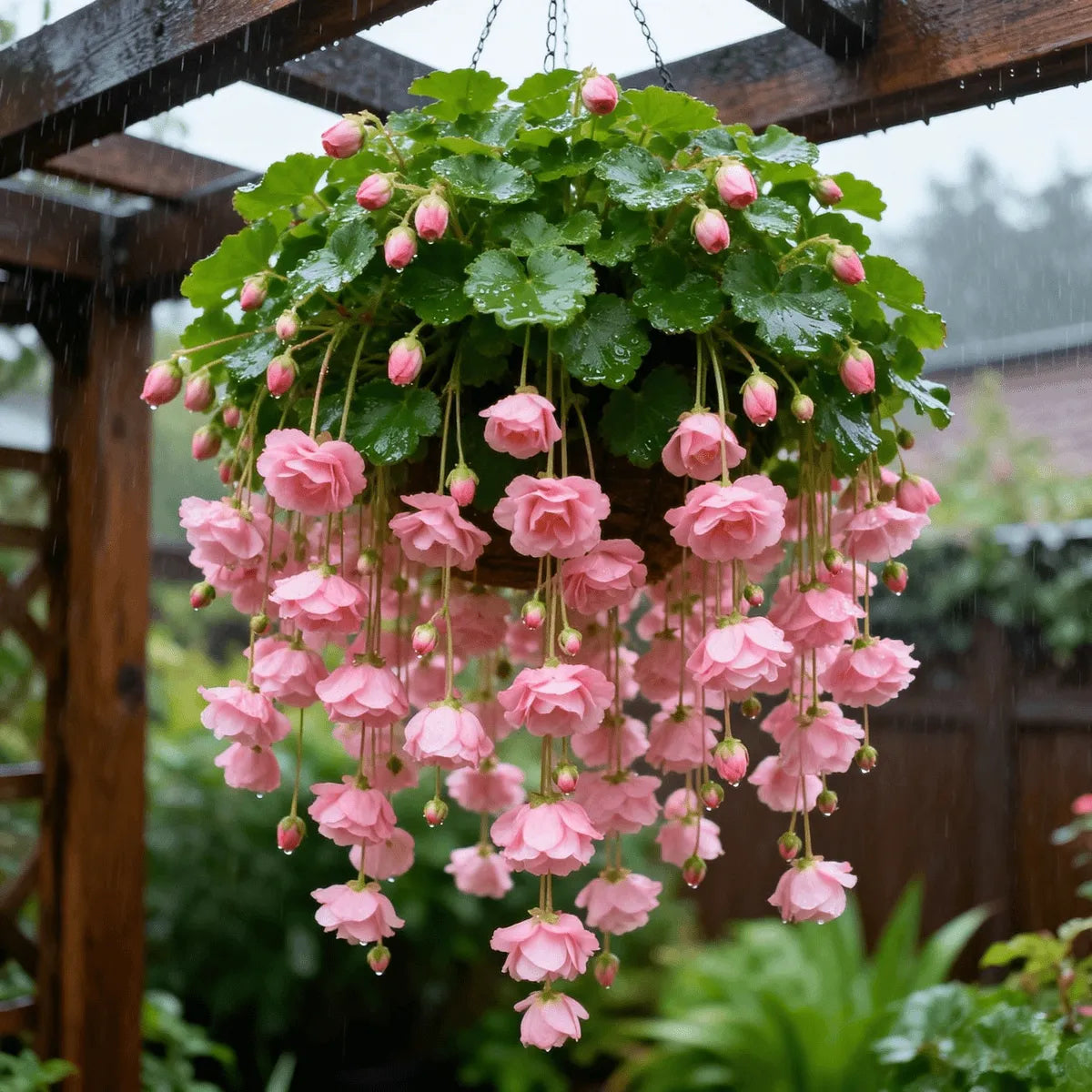 💥 Král květů v závěsném koši č. 1 – Kaskádovité cibulky begónií 💐