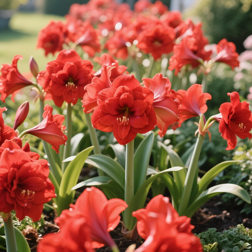 🌺Dvojité cibule amarylis s květinovou vůní – kvetou za 40 dní