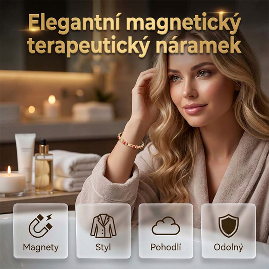 Spojte eleganci s magnetickou terapií – módní magnetický náramek s kamínky. ✨