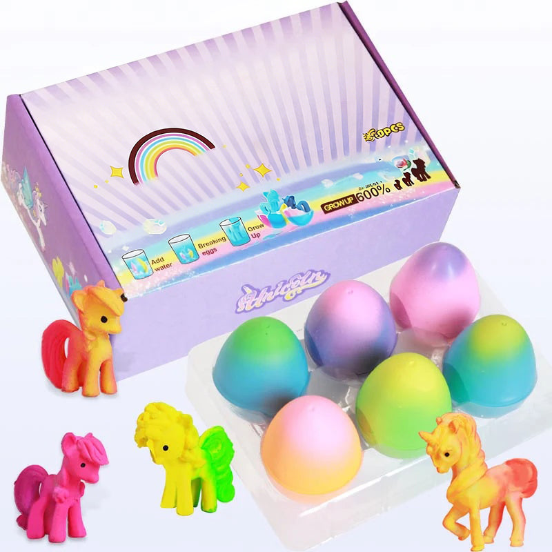 🦄Balení 6 líhnutých vajec rostoucího jednorožce