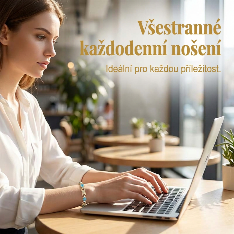 Spojte eleganci s magnetickou terapií – módní magnetický náramek s kamínky. ✨