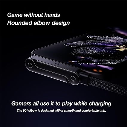 📱 240W opletený rychlonabíjecí kabel s vestavěným stojánkem na telefon - nový skládací odolný kabel USB-C typu C z roku 2026 (balení 2 kusů)