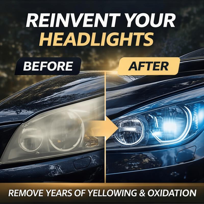 🚘 Sada pro renovaci čoček světlometů – obnovení čirosti zamlžených a zažloutlých čoček světlometů 💡