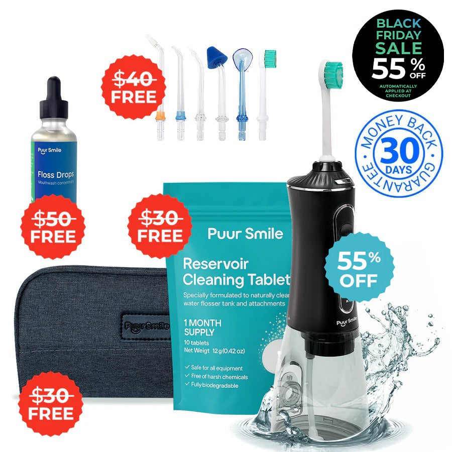 VODNÍ FLOSSER PUURSMILE – SLEVA 55 % NA ČERNÝ PÁTEK + 4 DÁRKY ZDARMA