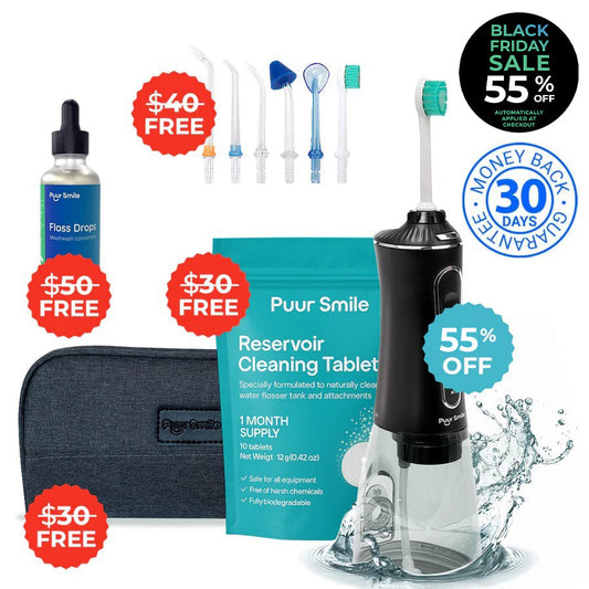 VODNÍ FLOSSER PUURSMILE – SLEVA 55 % NA ČERNÝ PÁTEK + 4 DÁRKY ZDARMA