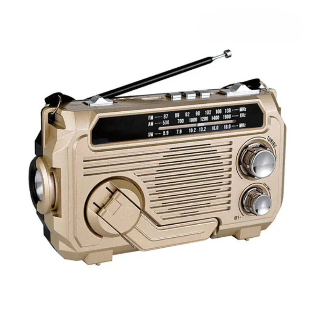 Ruční rádio s funkcí nouzového nabíjení