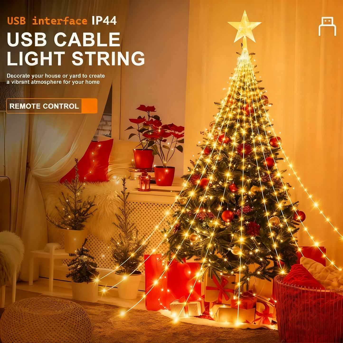 🎁Předčasný vánoční výprodej 50% SLEVA🎄Vánoční osvětlení Starlight Cascade