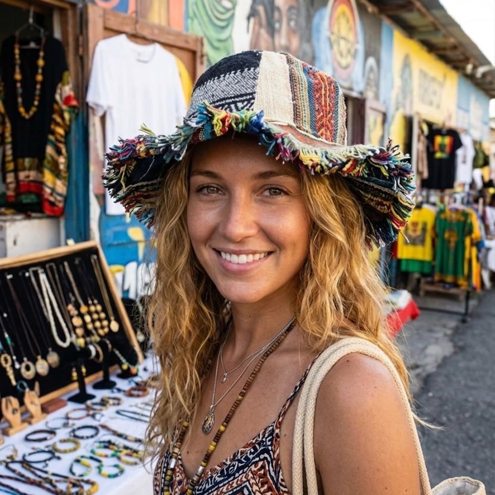 🎨Časově omezená sleva 50%🤠Ručně vyrobený rybářský klobouk s roztřepenými okraji, čistá bavlna, měkký, retro sluneční klobouk👒