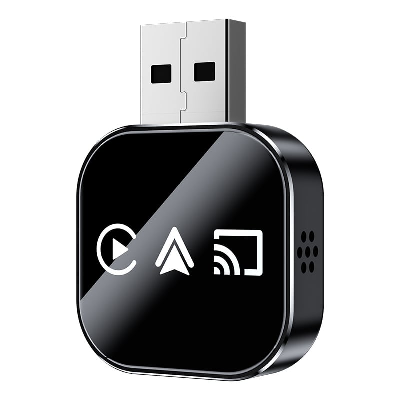 📶 2026 Upgrade 3 v 1 Zrcadlo pro iOS telefon, kabelový/bezdrátový Carplay adaptér