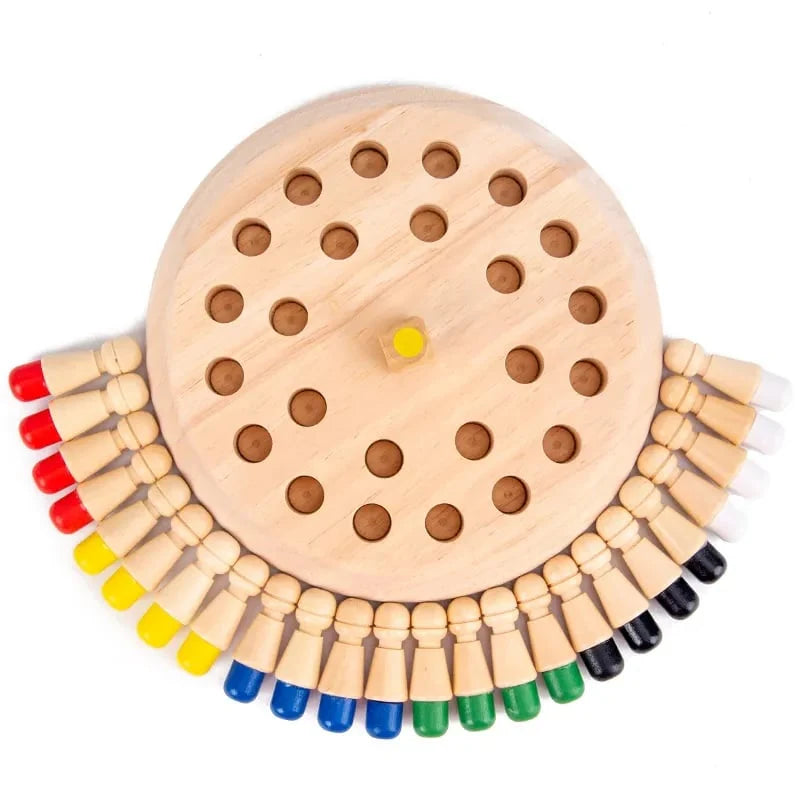 【👶Zlepšete logické myšlení svého dítěte a posílete rodinné vztahy】Dřevěné pexeso a omalovánky pro děti i dospělé