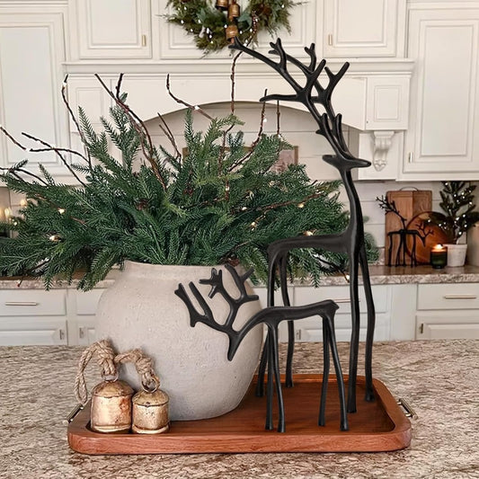 🎅Vánoční bestseller 🦌 Figurka černého soba, vánoční dekorace