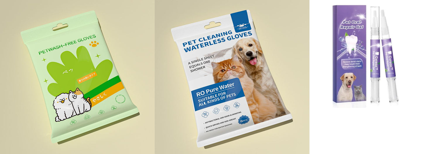 🐶Bezoplachové dezodorační rukavice pro čištění domácích mazlíčků