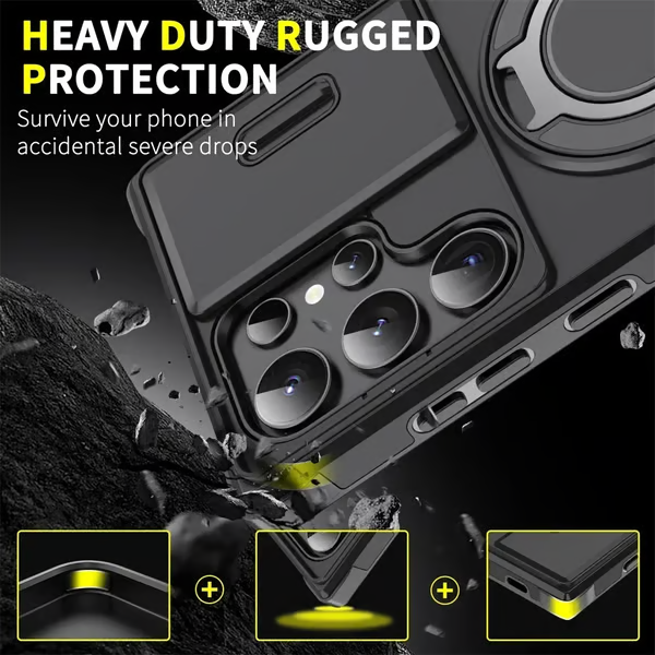 📱Prémiové pouzdro Measurable Armor s výklopným stojánkem pro Samsung Galaxy S Series