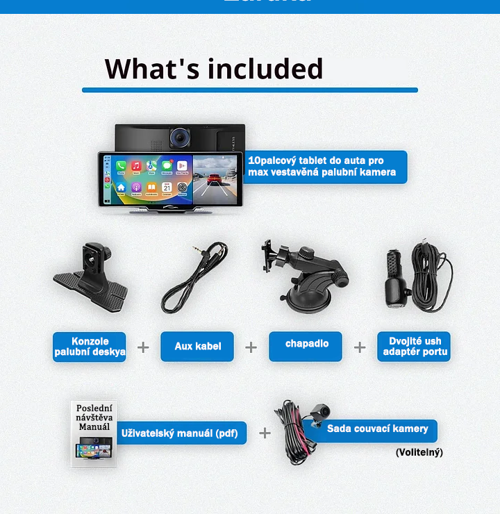 Auto tablet počítač inteligentní audio a video systém (Pro MaxTM model 2025).