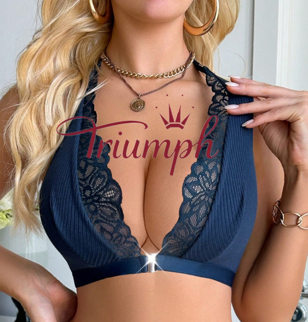 Triumph - 4 kusy 💥 Sexy podprsenka s krajkou vpředu a romantickou sponou