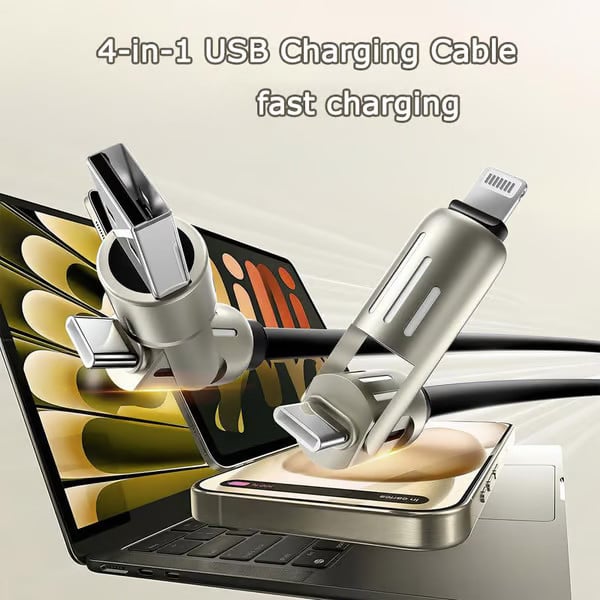 🔥Nabíjecí kabel USB 4 v 1, rychlé nabíjení⚡