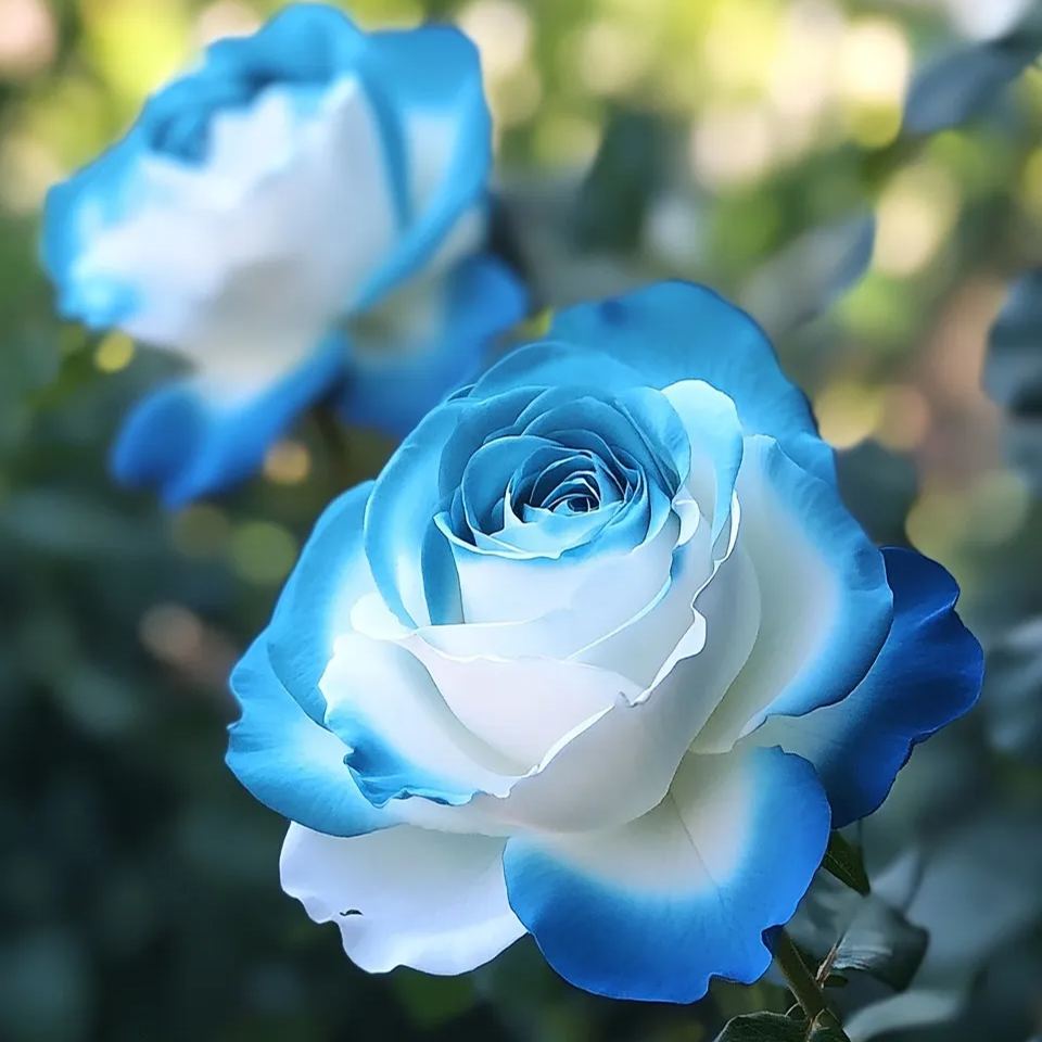 Vzácná růže Blue Moon 🌌 a vícebarevná krajková růže 🌈🌹