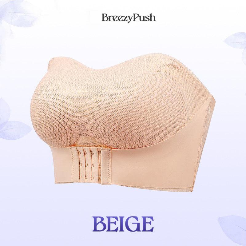 ✨ Kupte 2 a získejte slevu 390 Kč ✨ Prodyšná, protiskluzová podprsenka na zvětšení prsou bez ramínek s předním knoflíkem