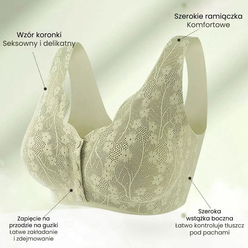 🩱 Sexy, prodyšná a pohodlná krajková podprsenka větší velikosti s knoflíky