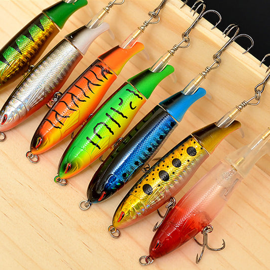 🔥1+1 zdarma🔥Plovoucí rybářská nástraha s přívlačí a ocasem na prach🎣