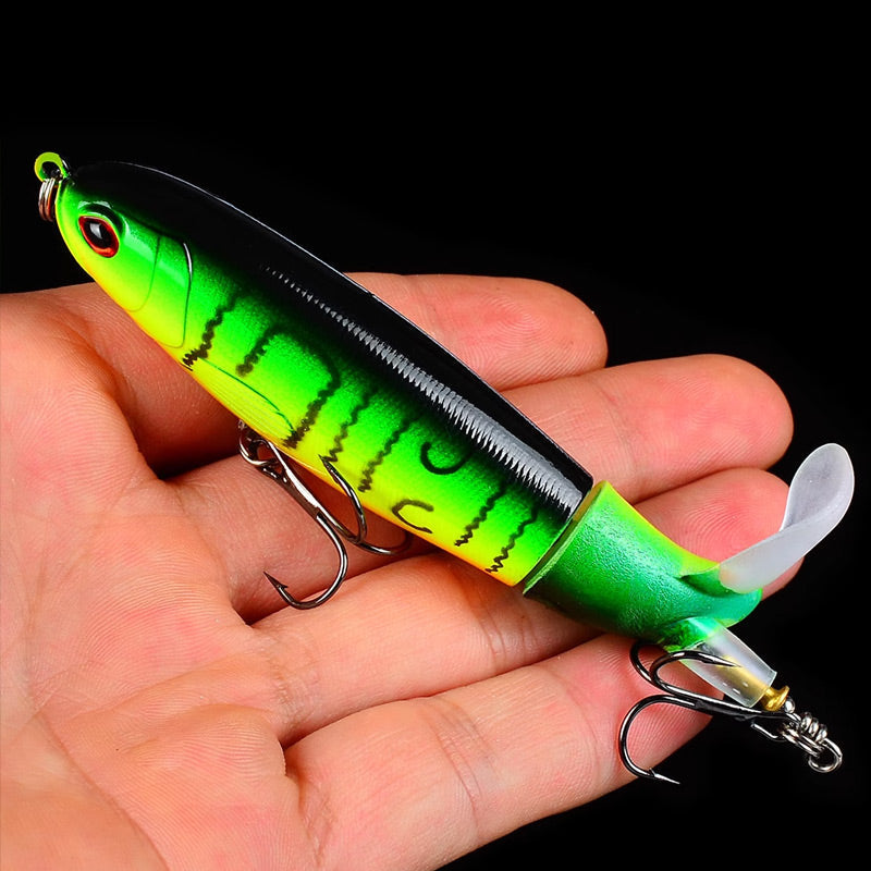 🔥1+1 zdarma🔥Plovoucí rybářská nástraha s přívlačí a ocasem na prach🎣