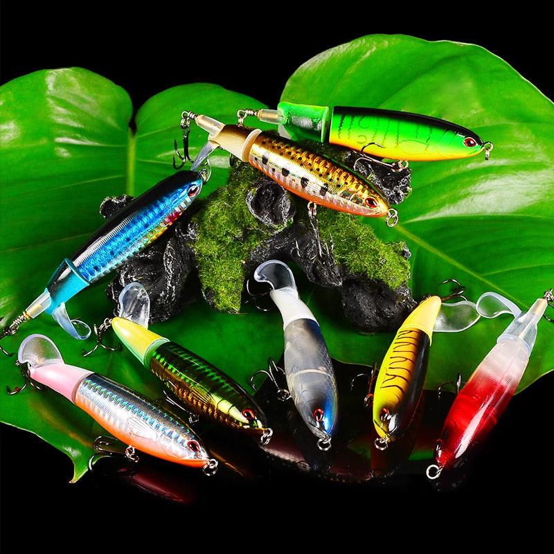 🔥1+1 zdarma🔥Plovoucí rybářská nástraha s přívlačí a ocasem na prach🎣