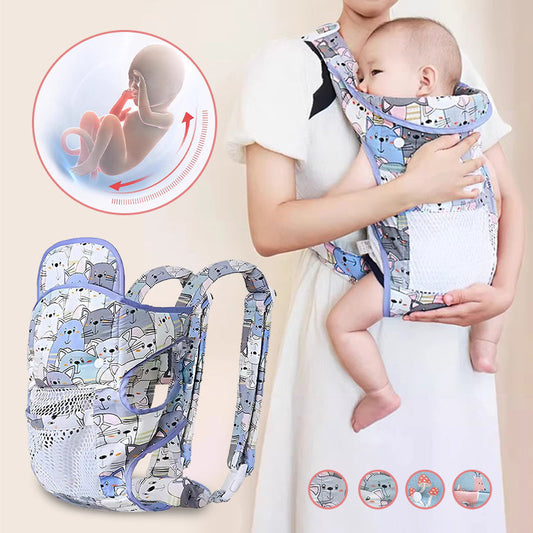 👶Multifunkční nosítko pro miminka s upevněním na hrudník a dvěma ramenními popruhy