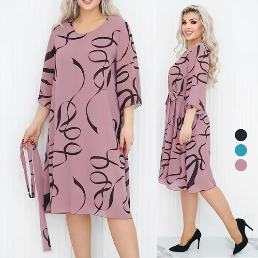 🌸Elegantní, volné midi šaty s volánovými rukávy