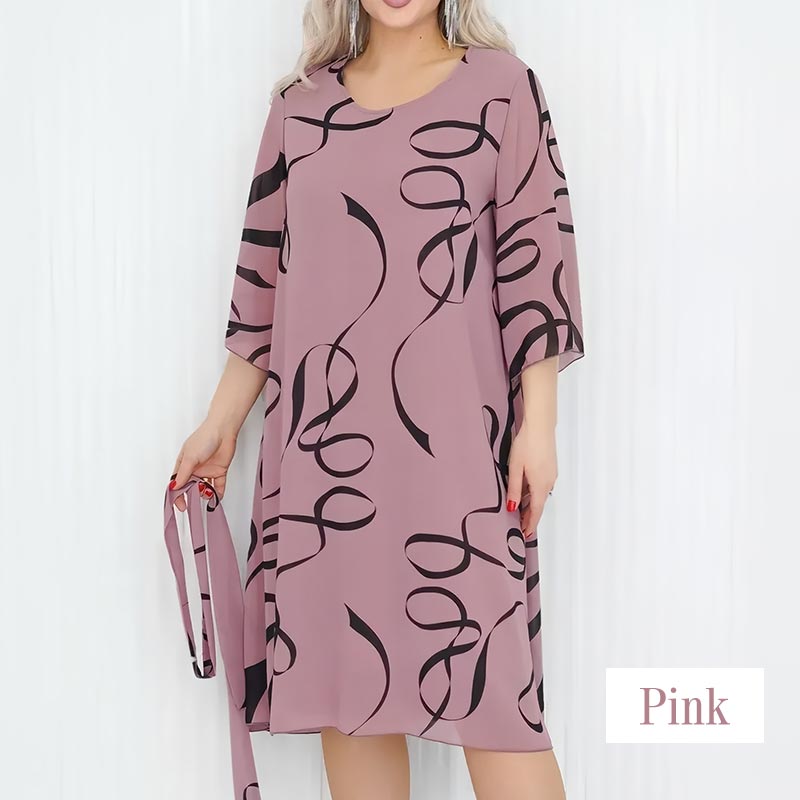 🌸Elegantní, volné midi šaty s volánovými rukávy