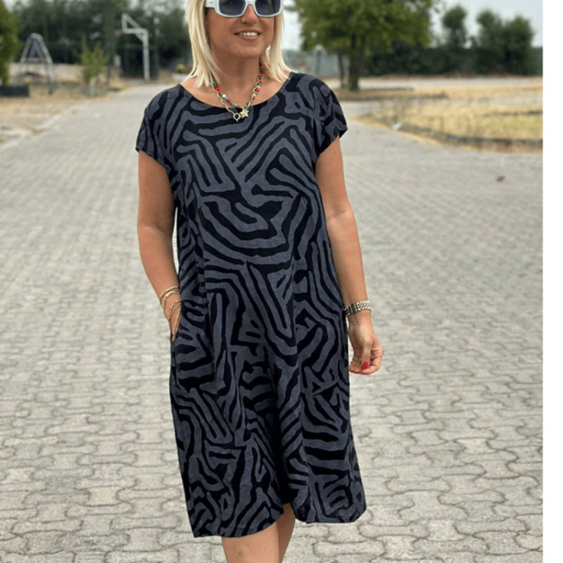🎁Neformální šaty s potiskem v bohémském vintage stylu z roku 2025👗