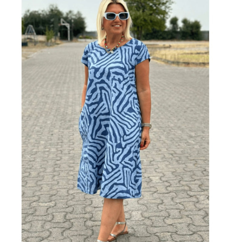 🎁Neformální šaty s potiskem v bohémském vintage stylu z roku 2025👗