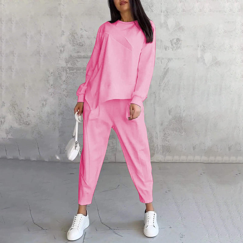 【🔥Nové produkty 2024】💖Dámské mikiny a kalhoty s dlouhým rukávem a nepravidelným lemem