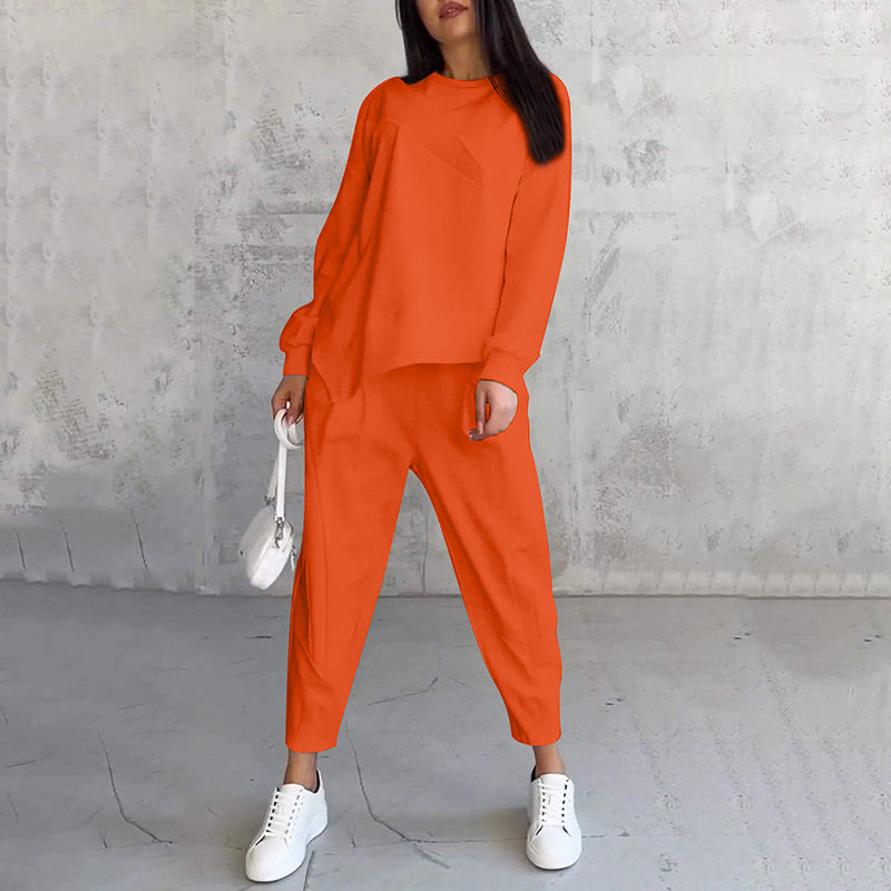 【🔥Nové produkty 2024】💖Dámské mikiny a kalhoty s dlouhým rukávem a nepravidelným lemem