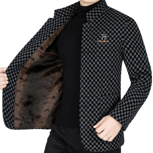 Stylová pánská kašmírová vycpaná bunda