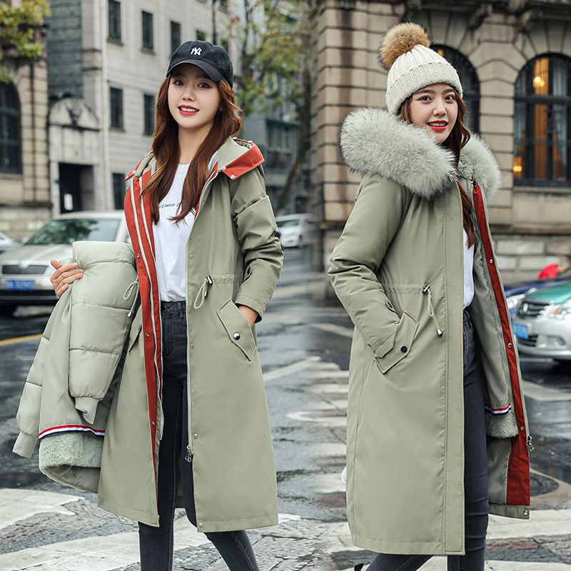 ❄️ Dámský zimní kabát s kapucí a kožešinovým límcem Casual Parka