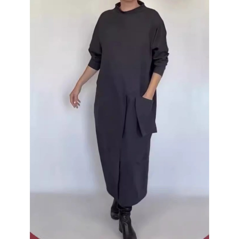 Nepravidelné volné ležérní patchworkové maxi šaty