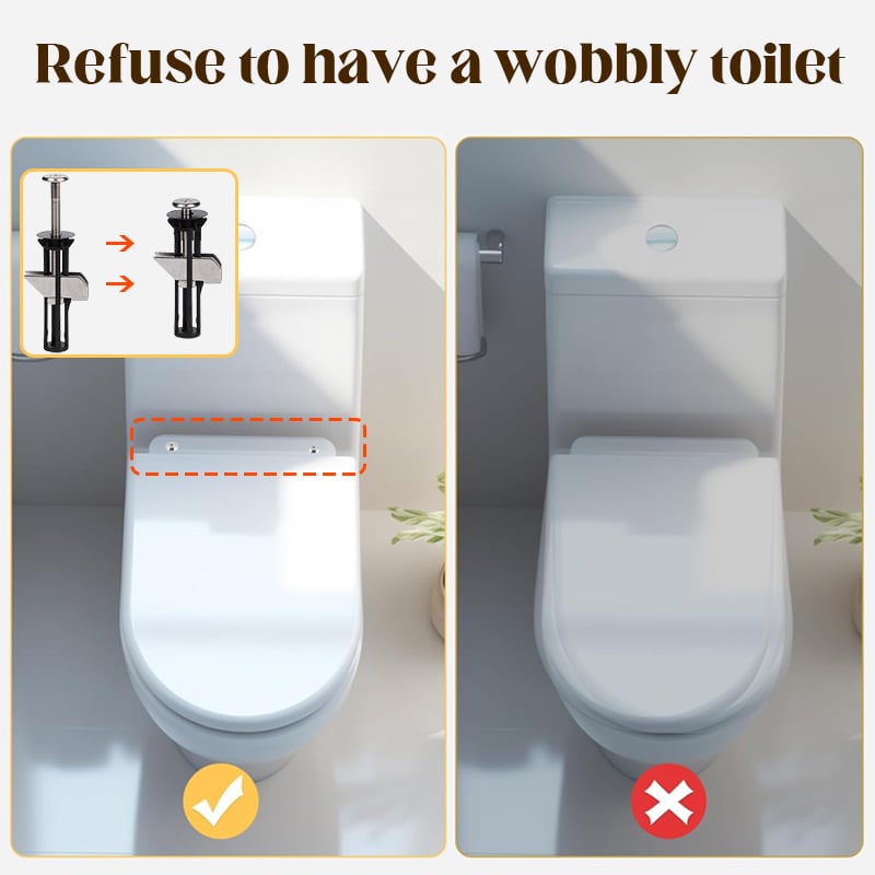 Stabilní sada šroubů pro upevnění záchodového sedátka