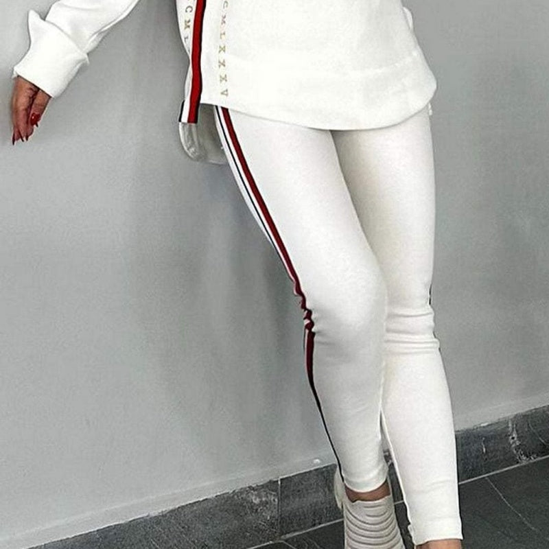 🔥Nový příchod 2025 – 75% SLEVA🎉Dámský ležérní pruhovaný top a kalhoty s dlouhým rukávem