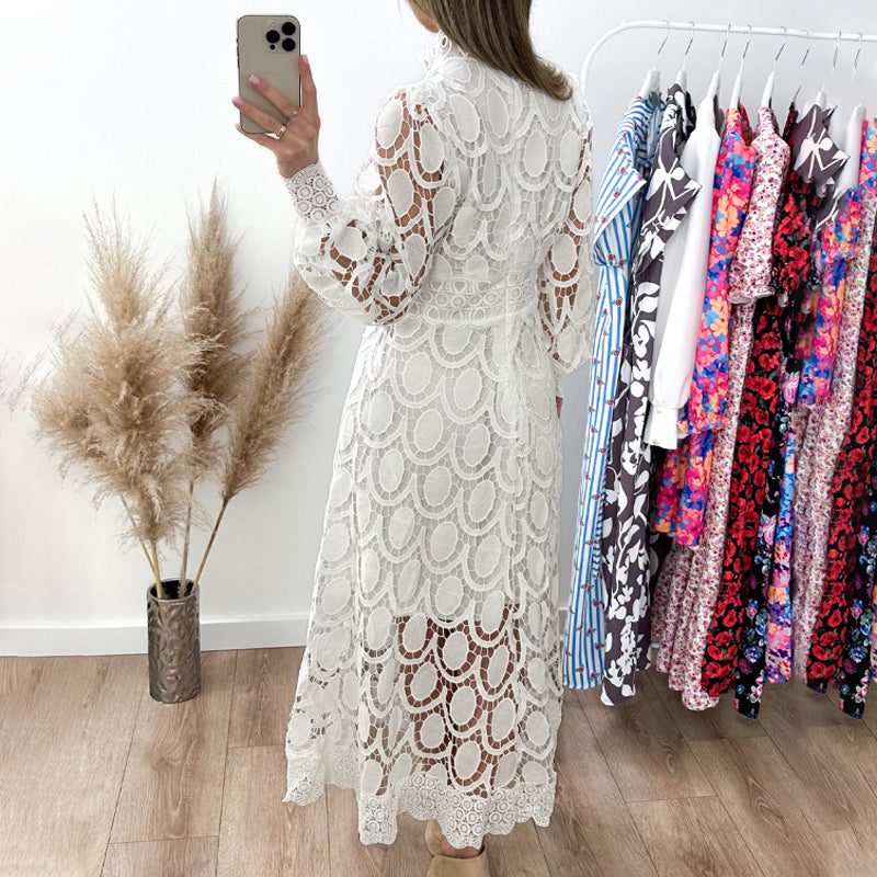 🛍️ Elegantní krajkové šaty pro ženy s dlouhým rukávem
